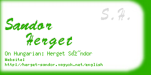 sandor herget business card